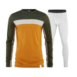Bula Retro Wool Crew Skiundertøj Sæt Herre - Orange / Grey - XL