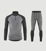 Bula Geo Merino Wool Half Zip Skiundertøj Sæt Herre - Grey - XL