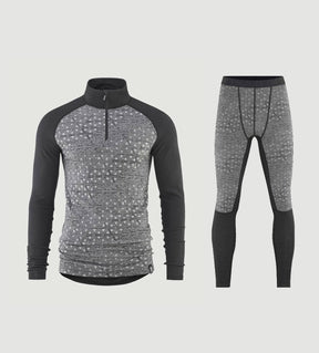 Bula Geo Merino Wool Half Zip Skiundertøj Sæt Herre - Grey - XL