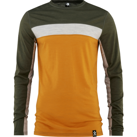 Bula Retro Wool Crew Skiundertøj Sæt Herre - Orange / Grey -
