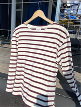 Redgreen Women Claudia T-shirt Dame - Eggplant Stripe -