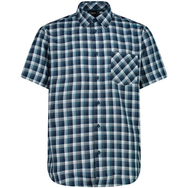 CMP Man Shirt Kortærmet Skjorte Herre - Hydro-Bianco-Petrol -