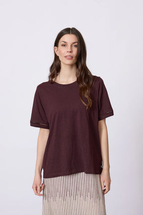 Redgreen Woman Cami T-shirt Dame - Plum - Plum