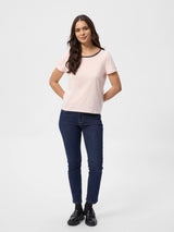 Redgreen Woman Cecilie Tee T-shirt Dame – Rose Stripe | Bomuld & Modal