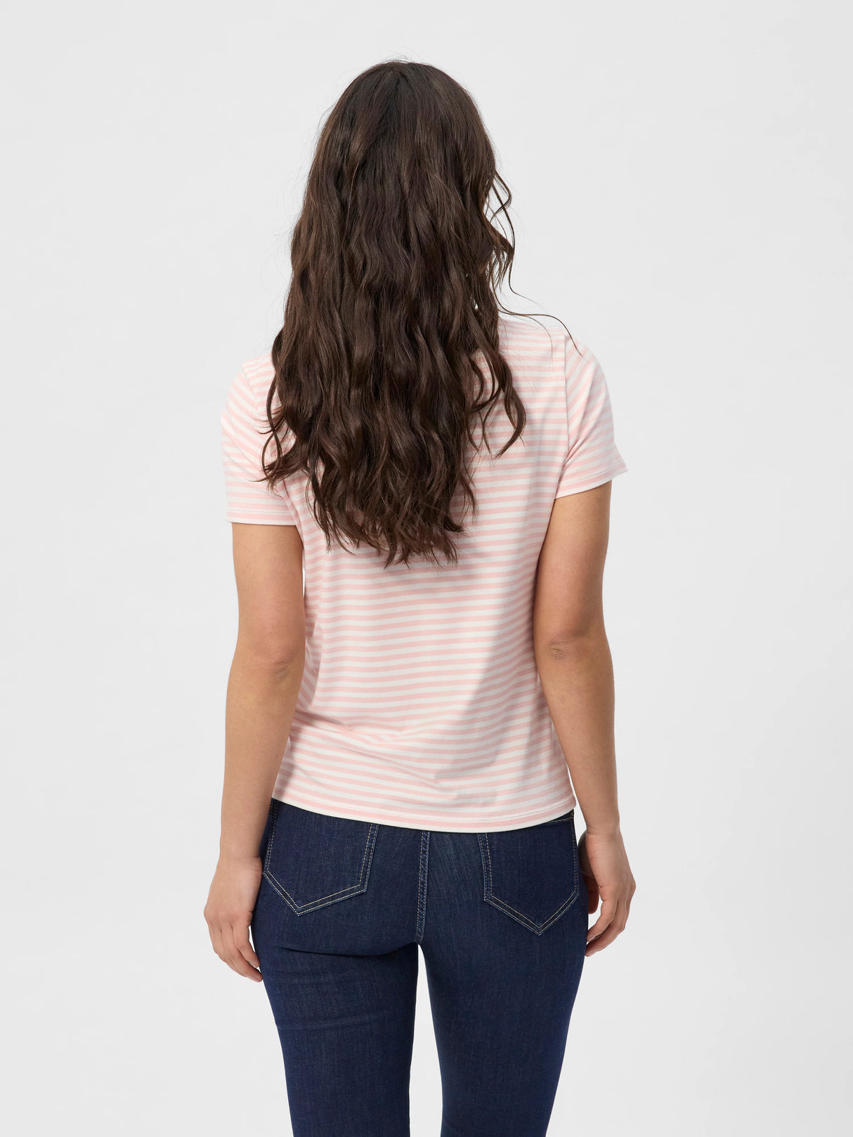 Redgreen Woman Cecilie Tee T-shirt Dame – Rose Stripe | Bomuld & Modal