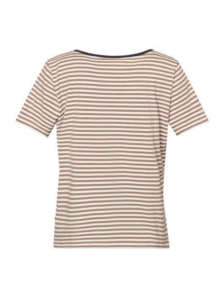 Redgreen Woman Cecilie Tee T-shirt Dame - Plum Stripe -