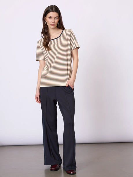Redgreen Woman Cecilie Tee T-shirt Dame - Plum Stripe -