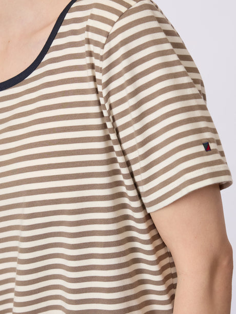 Redgreen Woman Cecilie Tee T-shirt Dame - Plum Stripe -