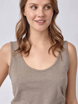 Redgreen Woman Citta Solid Top Dame - Dark Sand -