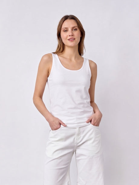 Redgreen Woman Citta Solid Top Dame - White - White