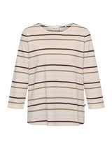 Redgreen Woman Croco T-shirt Dame - Rose Stripe -