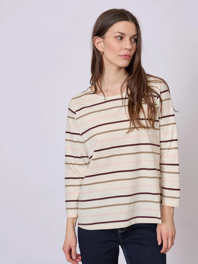 Redgreen Woman Croco T-shirt Dame - Rose Stripe - Rose Stripe
