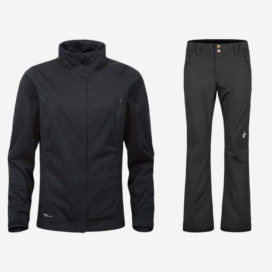 Cross Sportswear W Pro Golf Regnsæt Dame - Black / Black - XXL