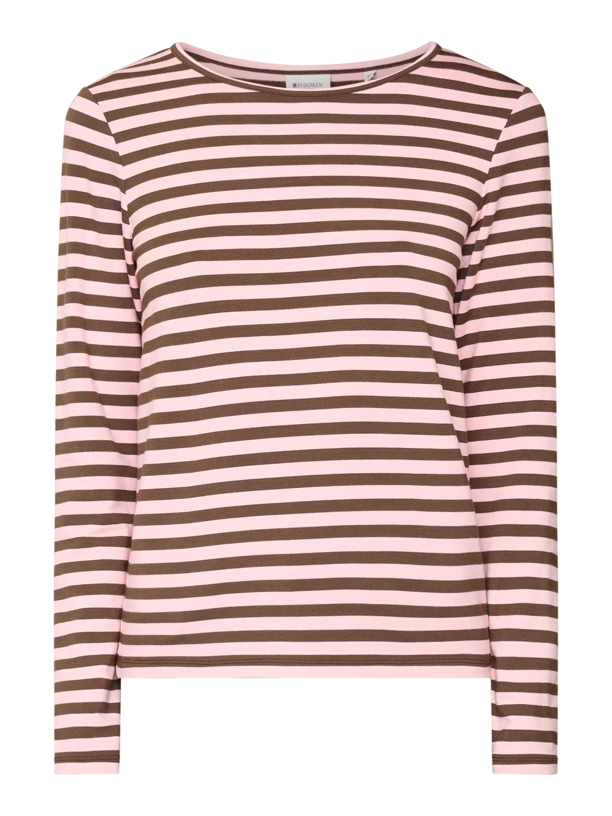 Redgreen Women Fie Long Sleeve T-shirt Dame - Pink Stripe