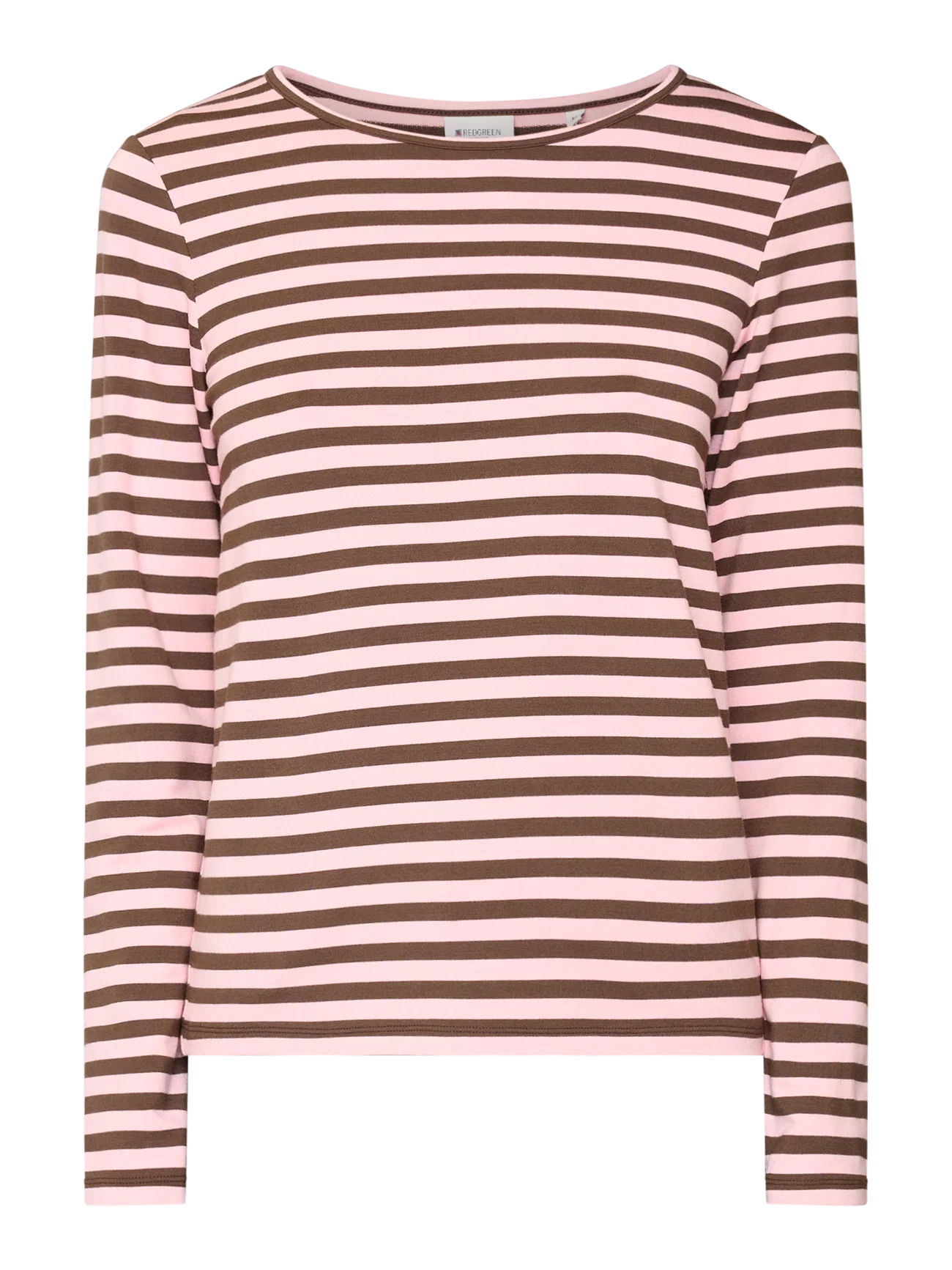 Redgreen Women Fie Long Sleeve T-shirt Dame - Pink Stripe