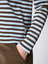 Redgreen Women Fie Long Sleeve T-shirt Dame - Light Blue Stripe