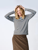 Redgreen Women Fie Long Sleeve T-shirt Dame - Light Blue Stripe