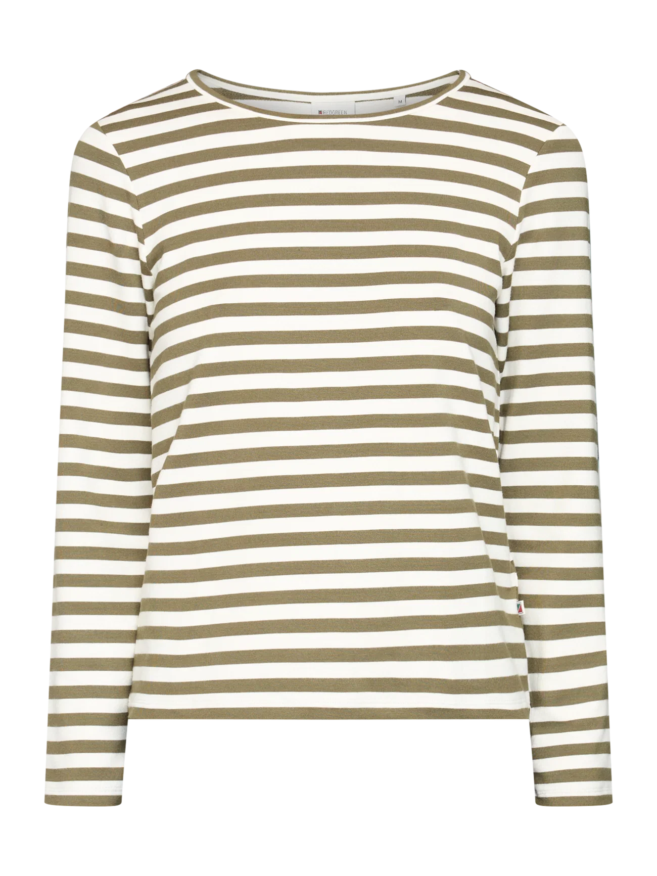 Redgreen Women Fie Long Sleeve T-shirt Dame - Olive Stripe