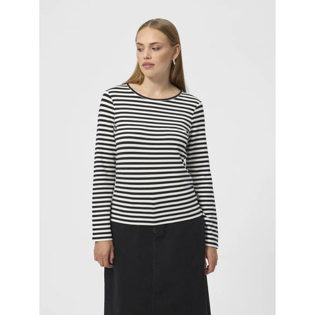 Redgreen Women Fie Long Sleeve T-shirt Dame - Black Stripe -
