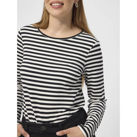 Redgreen Women Fie Long Sleeve T-shirt Dame - Black Stripe -