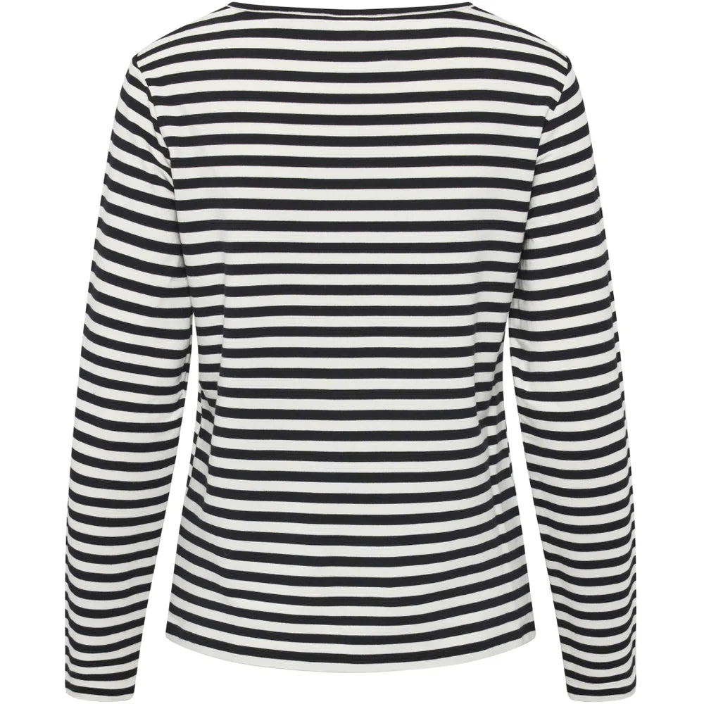 Redgreen Women Fie Long Sleeve T-shirt Dame - Black Stripe -