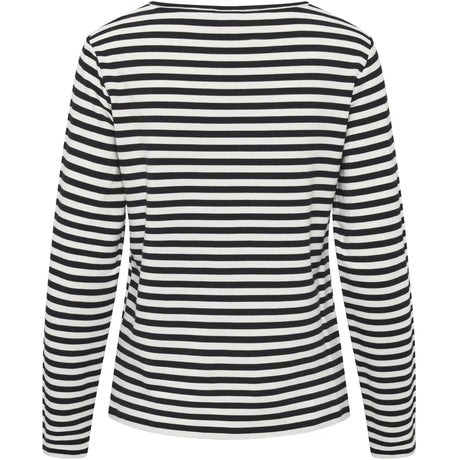 Redgreen Women Fie Long Sleeve T-shirt Dame - Black Stripe -