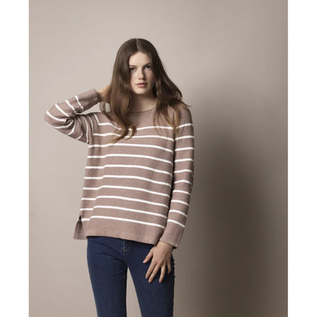 Sea Ranch Francoise Knit Striktrøje Dame - Toffee / Pearl - Toffee Pearl