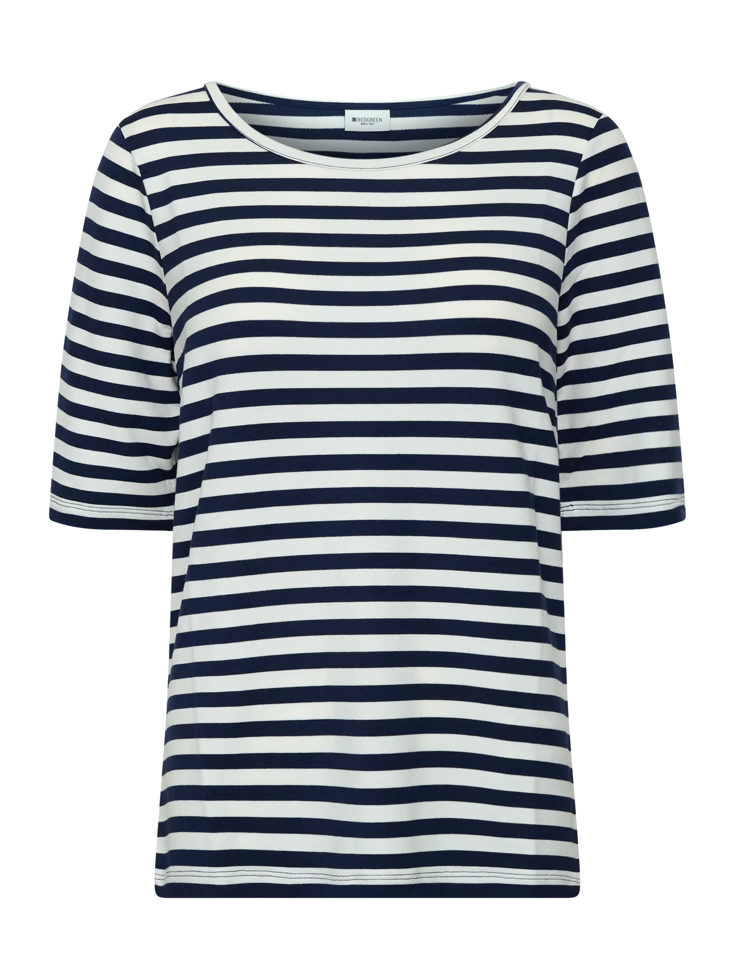 Redgreen Woman Hedy T-shirt Dame – Navy Stripe | Slim fit T-shirt i modal