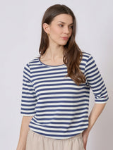 Redgreen Woman Hedy T-shirt Dame – Navy Stripe | Slim fit T-shirt i modal