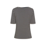 Redgreen Woman Hedy T-shirt Dame – Sand Stripe | Slim fit T-shirt i modal
