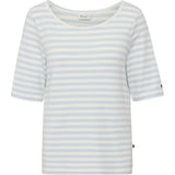Redgreen Woman Hedy T-shirt Dame – Sky Blue Stripe | Slim fit T-shirt i modal