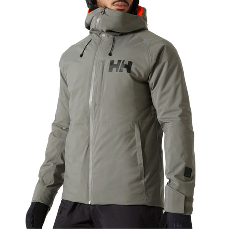 Helly Hansen Men's Powderface Insulated Ski Jacket Skijakke Herre - Concrete - Concrete
