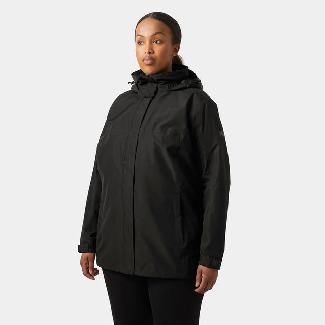 Helly Hansen Women's Aden Plus Jacket Regnjakke Dame Plus Size - Black