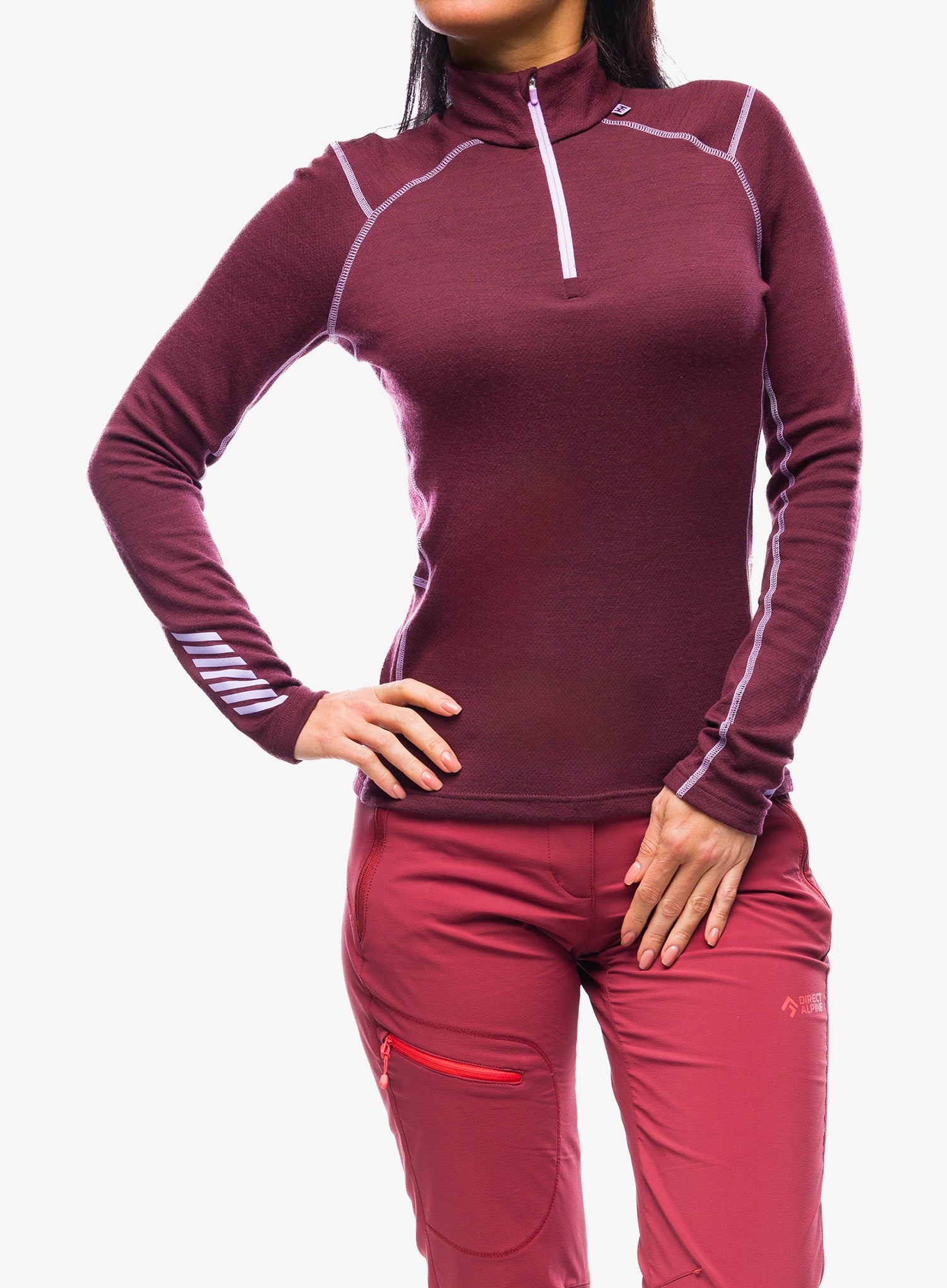 Helly Hansen Women's LIFA® Merino Midweight Half-Zip Base Layer Skiundertrøje Dame - Hickory / Coral Almond -