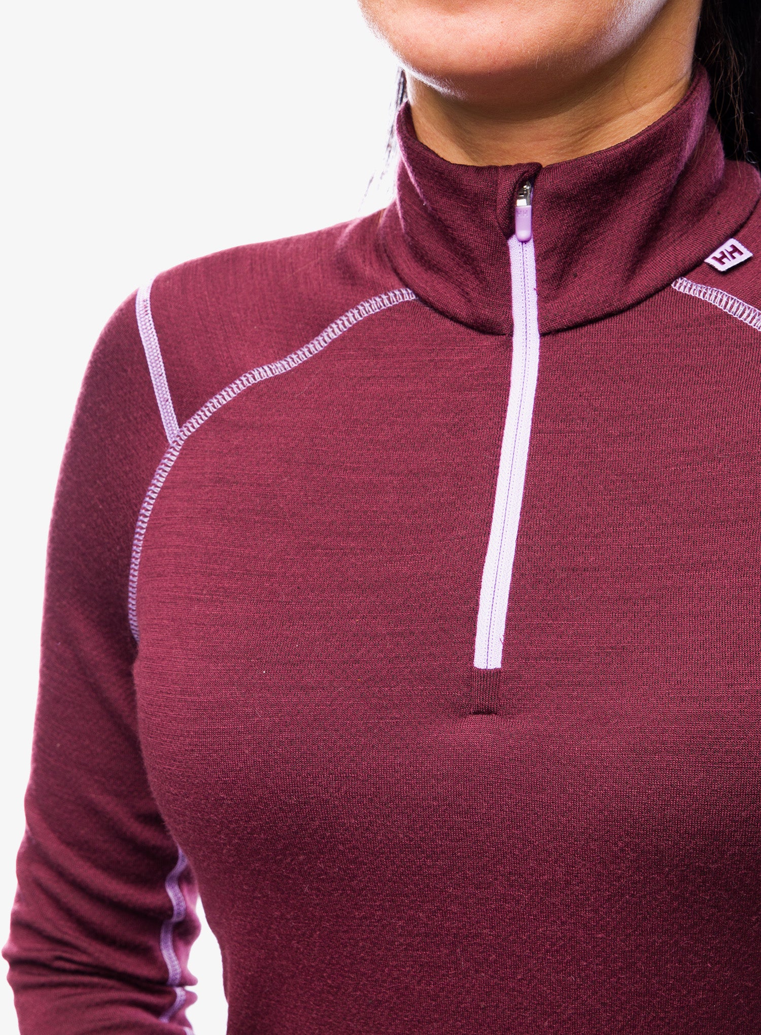 Helly Hansen Women's LIFA® Merino Midweight Half-Zip Base Layer Skiundertrøje Dame - Hickory / Coral Almond -