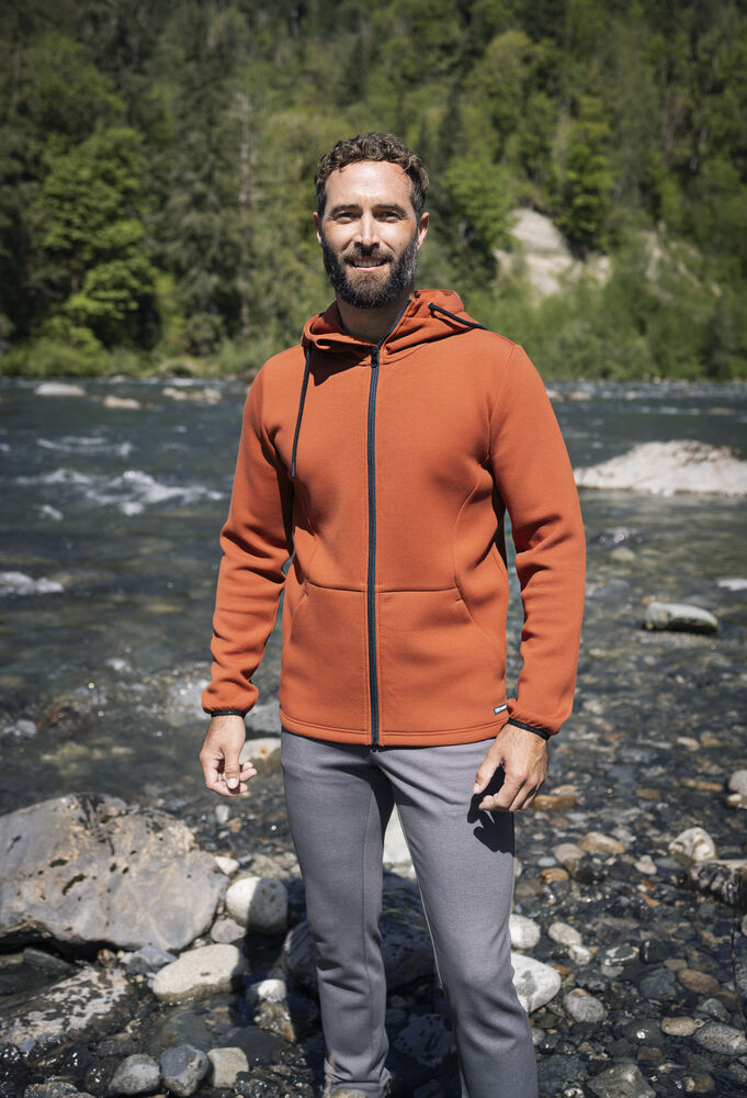 Cutter & Buck Pemberton Hood Full Zip Men Hættetrøje Herre – Khaki -