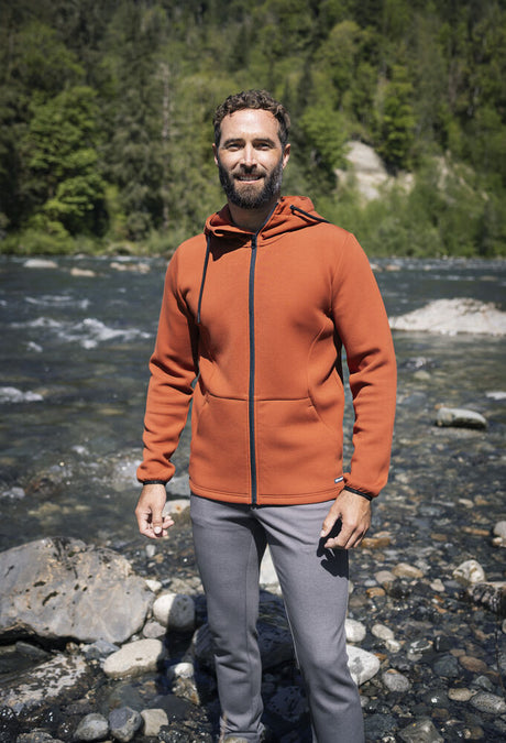 Cutter & Buck Pemberton Hood Full Zip Men Hættetrøje Herre – Khaki -