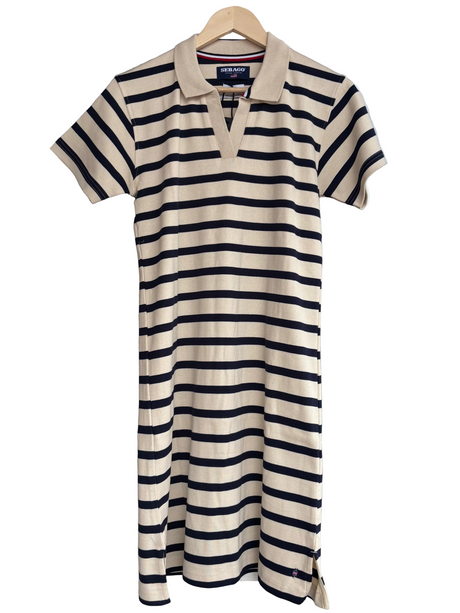 Sebago French Stripe Dress Kjole - White/Navy -