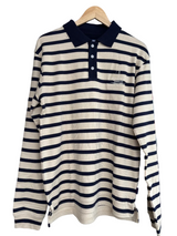 Sebago French Stripe Rugger Sweater Herre - White/Navy -