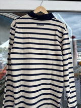 Sebago French Stripe Rugger Sweater Herre - White/Navy -