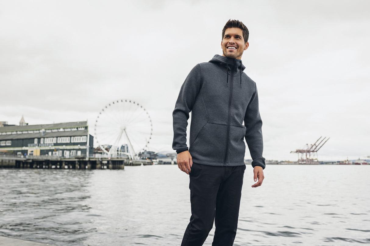 Cutter & Buck Pemberton Hood Full Zip Men Hættetrøje Herre – Khaki -