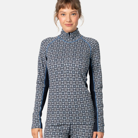 Kari Traa Rose Light Half Zip Skiundertrøje Dame - Dark Royal Blue - Dark Royal Blue