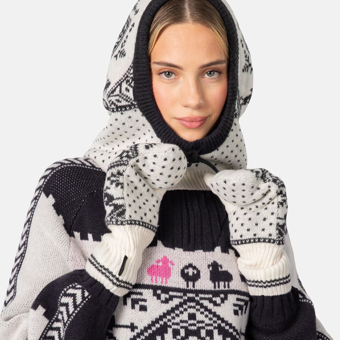 Kari Traa Saga Knit Mittens Dame - Natural White -