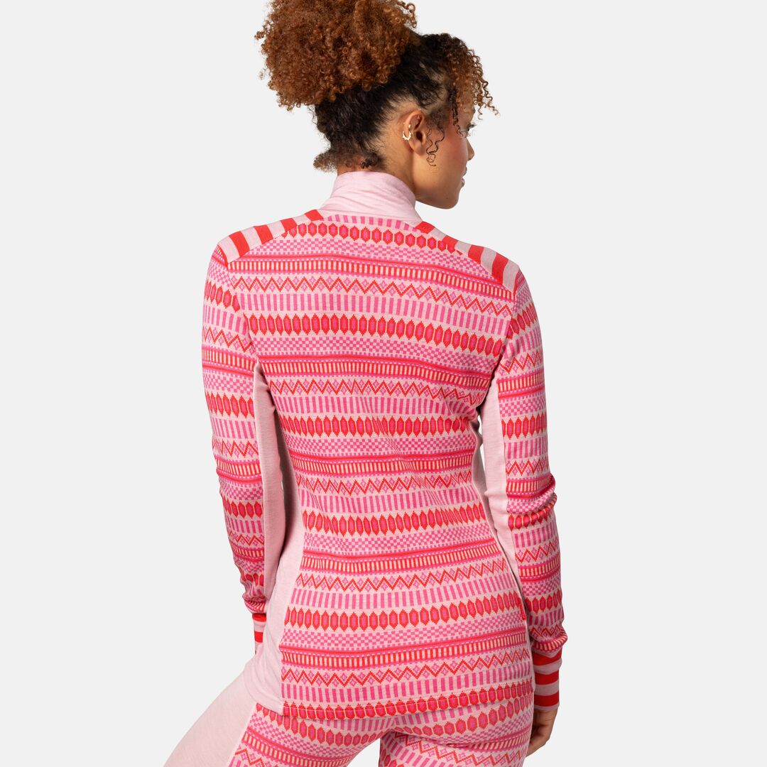 Kari Traa Åkle Half Zip High Waist Skiundertøj Sæt Dame - Gum Pink -