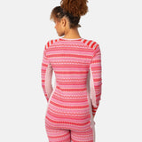 Kari Traa Åkle Long Sleeve High Waist Skiundertøj Sæt Dame - Gum Pink -