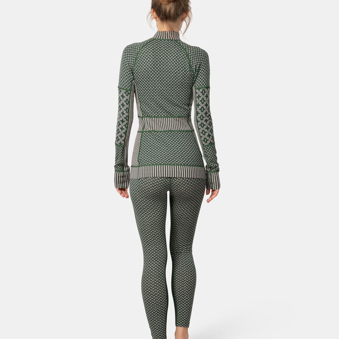 Kari Traa Smekker Half Zip Skiundertrøje Dame - Thyme Green