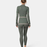 Kari Traa Smekker Half Zip Skiundertrøje Dame - Thyme Green