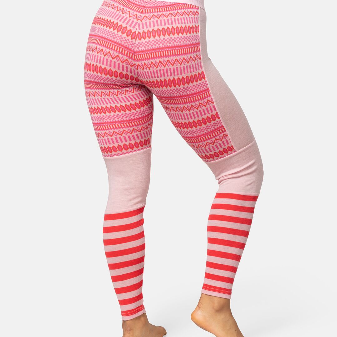 Kari Traa Åkle Long Sleeve High Waist Skiundertøj Sæt Dame - Gum Pink -