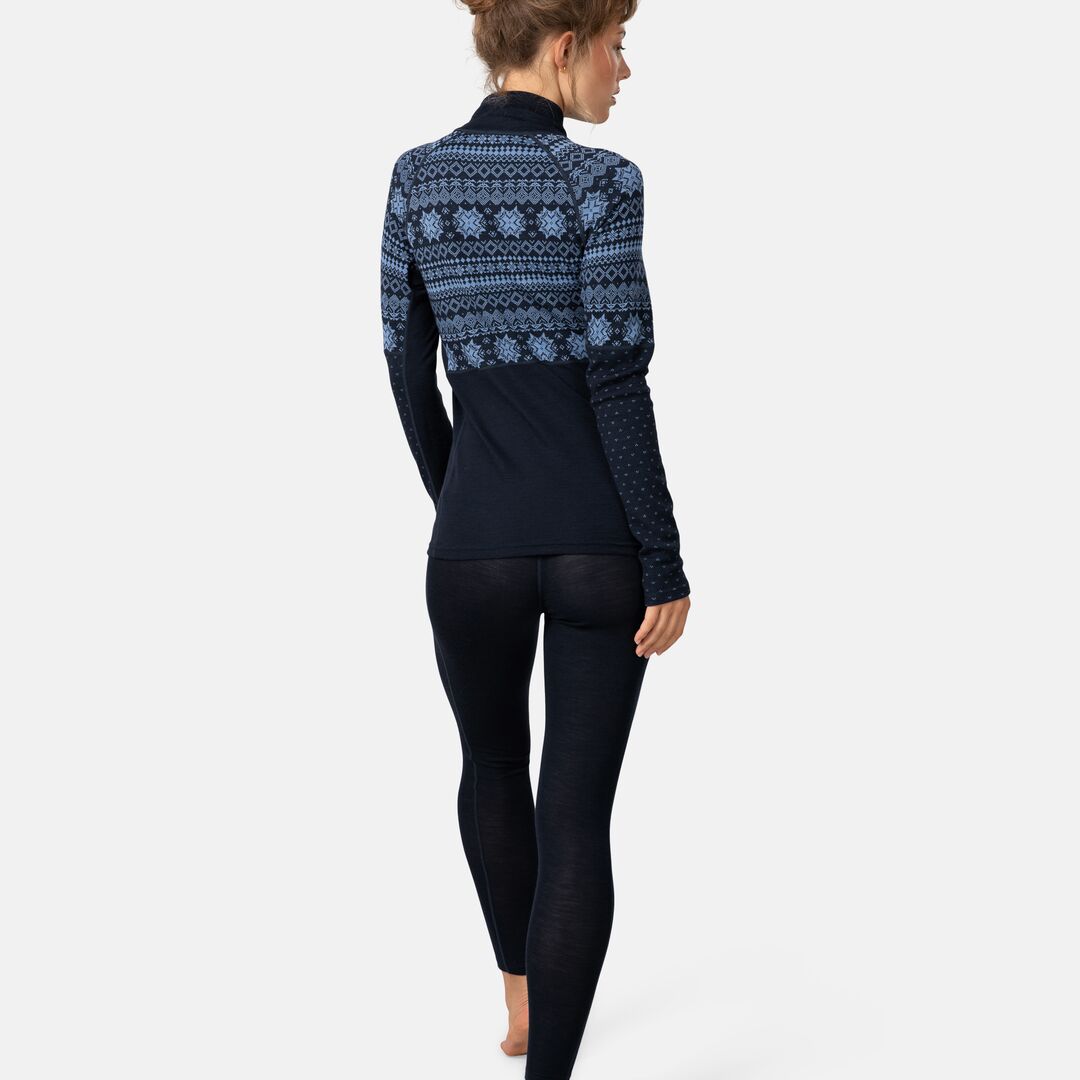 Kari Traa Vilma Half Zip High Waist Skiundertøj Sæt Dame - Sea