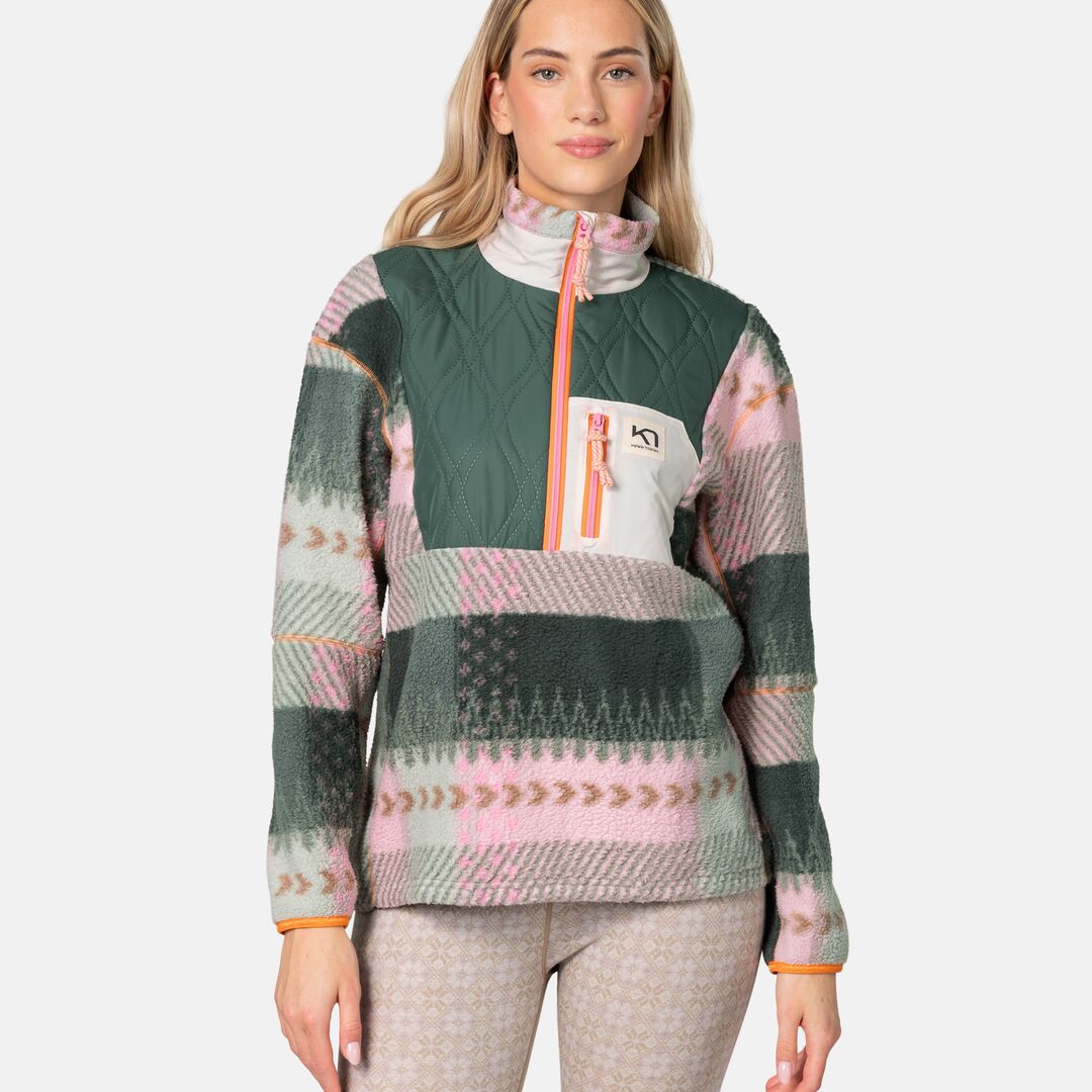 Kari Traa Rothe Half Zip Fleecetrøje Dame - Thyme Green - Thyme Green